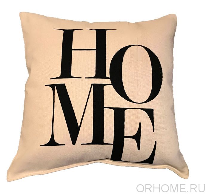 Декоративная подушка с надписью "Home"