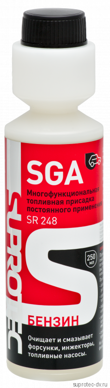 СУПРОТЕК Многофункциональная присадка к бензину SGA 250мл SR248