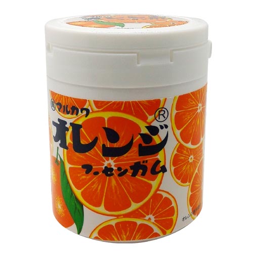 Жевательная резинка со вкусом апельсина в банке "Marukawa"130 гр