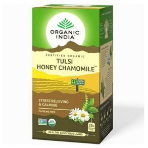 Чай Тулси с мёдом и ромашкой Органик Индия (Tulsi Honey Chamomile Organic India), 25 пак. х 1,9 гр