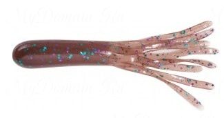 Октопусы MISTER TWISTER FAT Tube 10 см уп 20 шт 11PGNS (прозрачно-малиновый с разноцветными блесками)