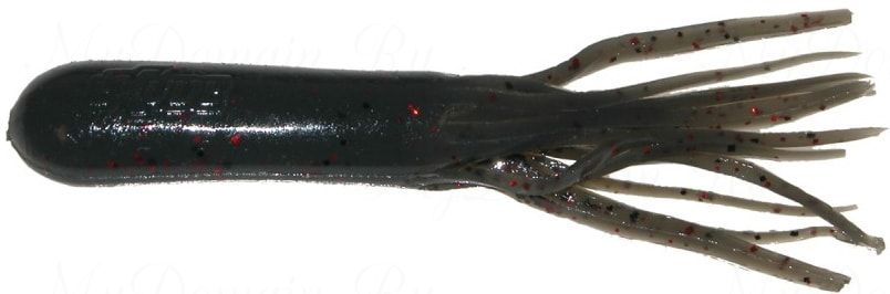 Октопусы MISTER TWISTER FAT Tube 10 см уп. 20 шт. 7RBK (дымчатый с красными и черными блестками)