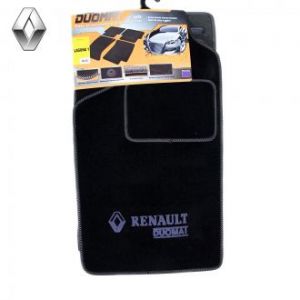 Коврики текстильные для Renault Laguna I в салон автомобиля Doumat (Польша) - 4 шт | Автоковрики ворсовые (велюровые) в машину Рено Лагуна - черные