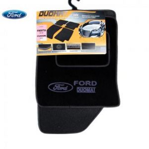 Коврики текстильные для Ford Fusion в салон автомобиля Doumat (Польша) - 4 шт | Автоковрики ворсовые (велюровые) в машину Форд Фьюжн - черные