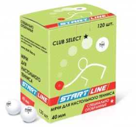Мячи для настольного тенниса Start Line Club Select 1*, 120 мячей  B-120