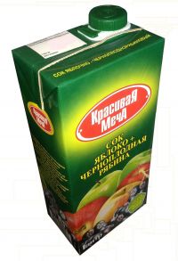 Сок Красивая Меча Яблоко + Черноплодная рябина, 1л.