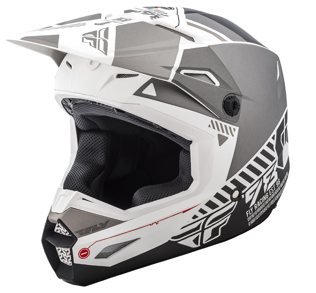 Fly - Kinetic Elite Onset шлем, бело-серый матовый
