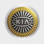 KIA, монета 10 рублей, с гравировкой, монета Вашего авто