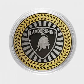 LAMBORGHINI, монета 10 рублей, с гравировкой, монета Вашего авто
