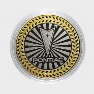 PONTIAC, монета 10 рублей, с гравировкой, монета Вашего авто