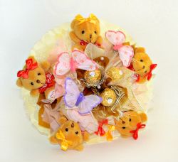 Букет из игрушек с конфетами №659-5К “Бими”
