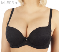 Бюстгальтер Rosme черный 80G большой размер поролон 513916-170