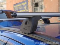 Багажник на крышу BMW X5 F15 2014-..., Lux, аэродинамические дуги (53 мм) на интегрированные рейлинги