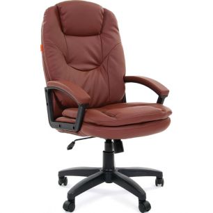 Кресло CHAIRMAN 668 LT/brown для руководителя, экокожа, цвет коричневый