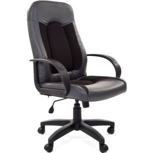 Кресло CHAIRMAN 429/BLACK для руководителя, экокожа/ткань, цвет черный