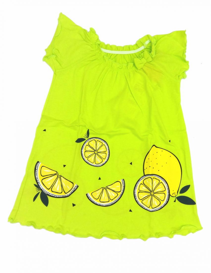 Платье для девочки Лимоны салатового цвета