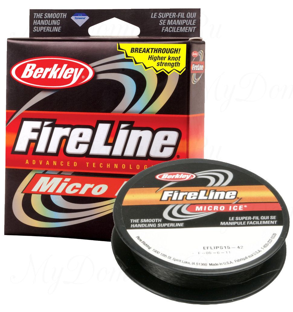 Плетеный шнур Berkley Fireline Micro Ice Smoke 45m 0,06mm 4.4kg