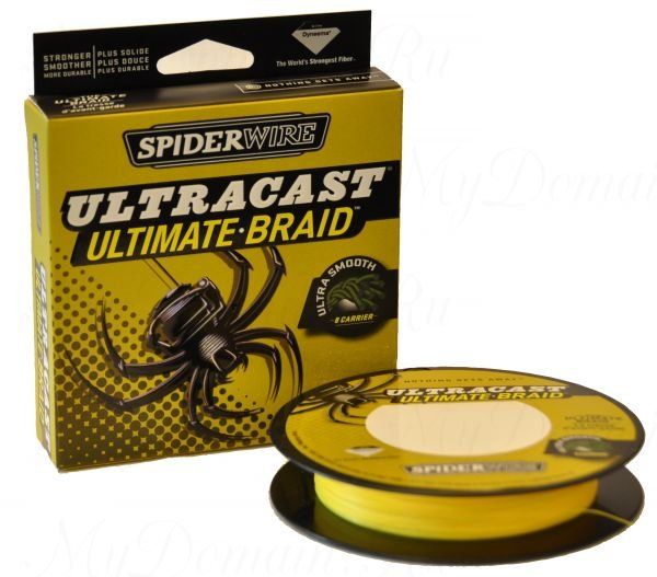 Плетеный шнур Spiderwire Ultracast 8 Yellow 110m 0,30mm 30.6kg