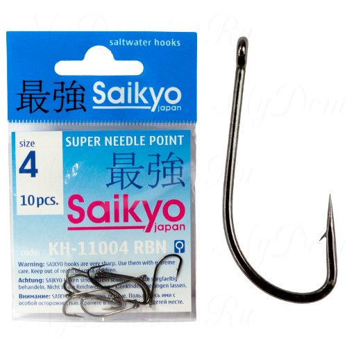 Крючок одинарный Saikyo KH-11004 Crystal № 1/0 (10шт)