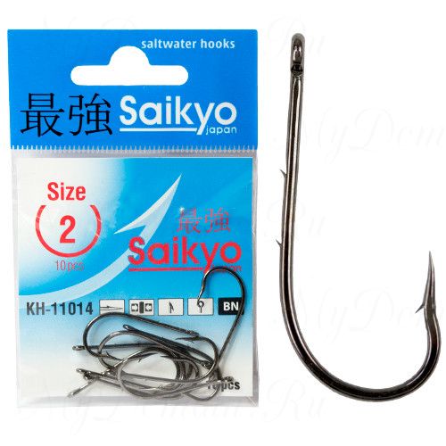 Крючок одинарный Saikyo KH-11014 Bait Hold. № 1 (10шт)