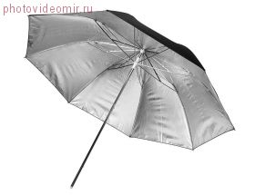 Фотозонт серебристый отражающий MINGXING Black / Silver Umbrella (45") 114 см
