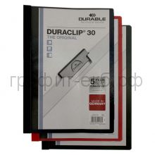 Папка А4 Durable Duraclip 1-30 2200/2235/2247 ассорти