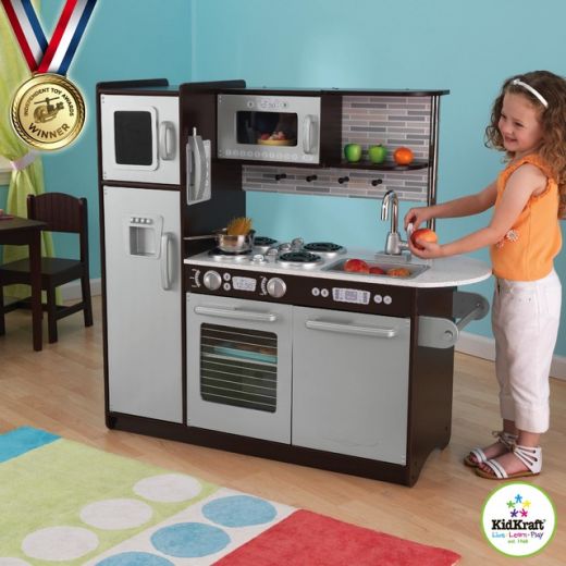 Детская деревянная кухня KidKraft Espresso 53260