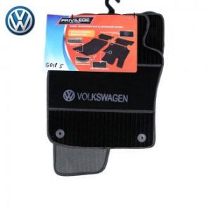 Коврики ворсовые для Volkswagen Golf VI в салон автомобиля Privilege (Польша) - 4 шт | Автоковрики велюровые в машину Фольксваген Гольф 6 черные