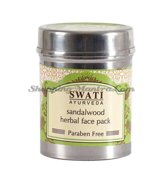 Маска для лица на натуральных травах Сандал Свати Аюрведа | Swati Ayurveda Sandal Face Pack