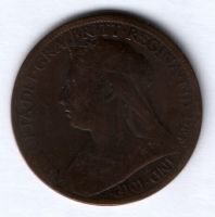 1 пенни 1900 г. Великобритания