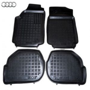Коврики резиновые Audi A6 (C4) в салон автомобиля черные Rezaw Plast (Польша) - 4 шт | Автоковрики из резины в машину Ауди А6 С4 арт 200302