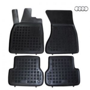 Коврики резиновые в салон автомобиля Audi A6 (С7) IV черные Rezaw Plast (Польша) - 4 шт | Автоковрики из резины в машину Ауди А6 С7 арт 200314