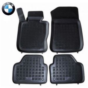Коврики резиновые в салон автомобиля BMW X1 (E84) черные Rezaw Plast (Польша) - 4 шт | Автоковрики из резины в машину БМВ E84 арт 200712