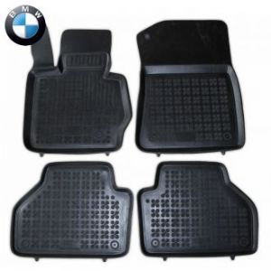 Коврики резиновые в салон автомобиля BMW X4 (F26) черные Rezaw Plast (Польша) - 4 шт | Автоковрики из резины в машину БМВ Ф26 арт 200714