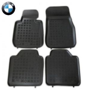 Коврики резиновые в салон автомобиля BMW (F34) черные Rezaw Plast (Польша) - 4 шт | Автоковрики из резины в машину БМВ Ф34 арт 200716