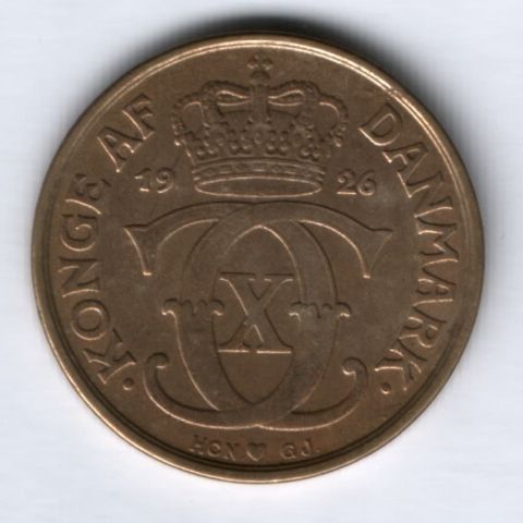 2 кроны 1926 г. XF Дания
