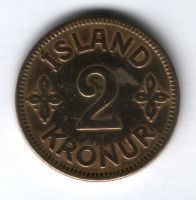2 кроны 1925 г. Исландия