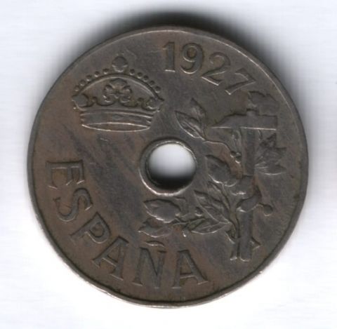 25 сантимов 1927 г. Испания
