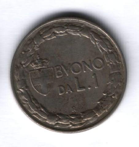 1 лира 1928 г. редкий год Италия