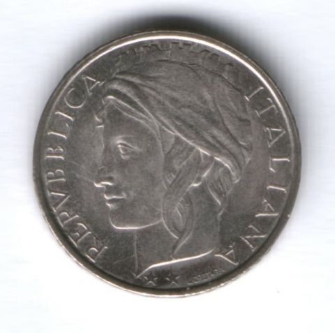 100 лир 1993 г. Италия