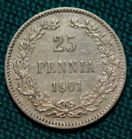 Русская Финляндия 25 пенни 1901 года