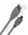 Кабель USB 2.0 Aм вилка(папа)--mini-B (miniUSB) вилка(папа) 5P 1,8м Smartbuy (К640)