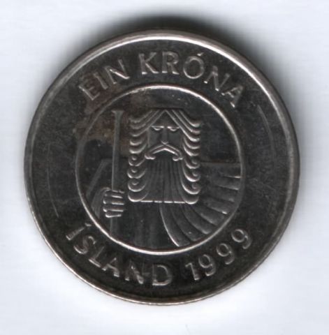 1 крона 1999 г. Исландия
