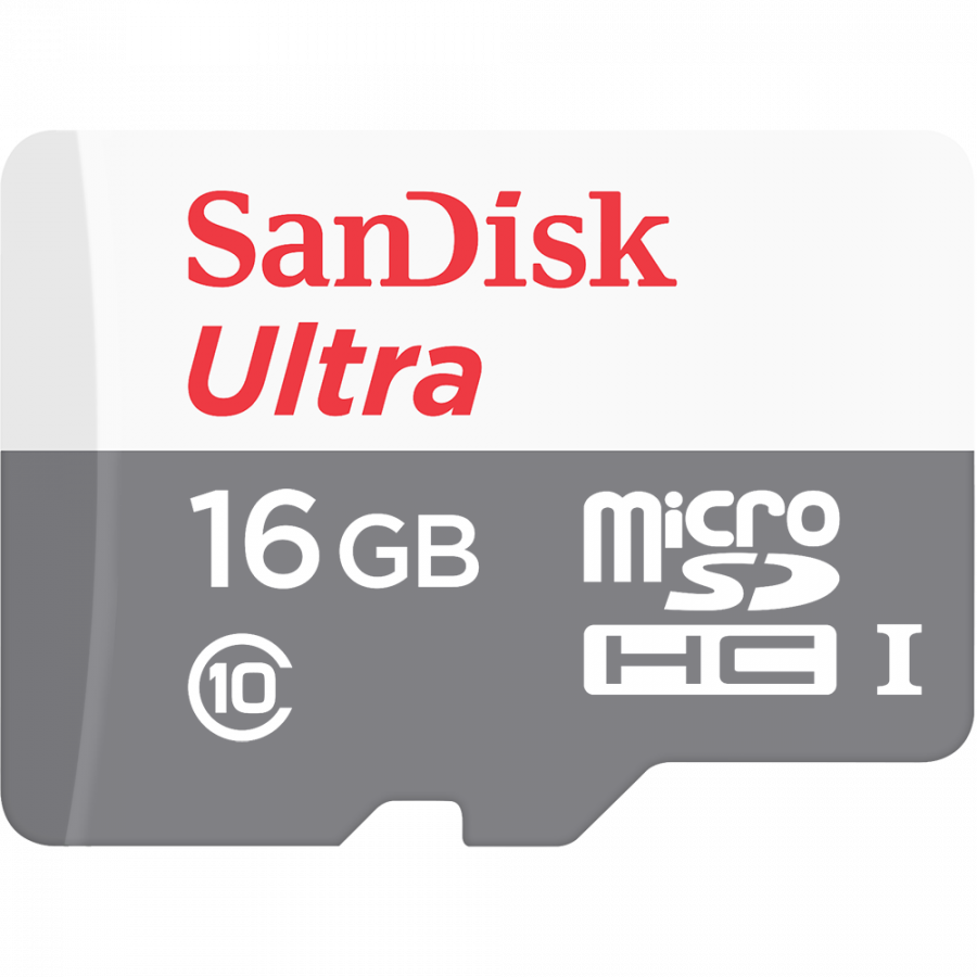 Карта памяти SanDisk Ultra microSD UHS-I  Class 10 16GB + SD адаптер