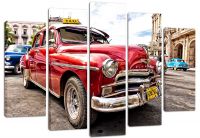 Модульная картина  Такси на Кубе