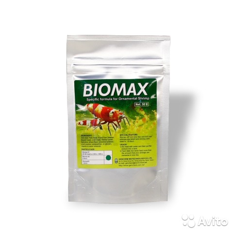 Корма для креветок Genchem Biomax 1/ 2/ 3 50g