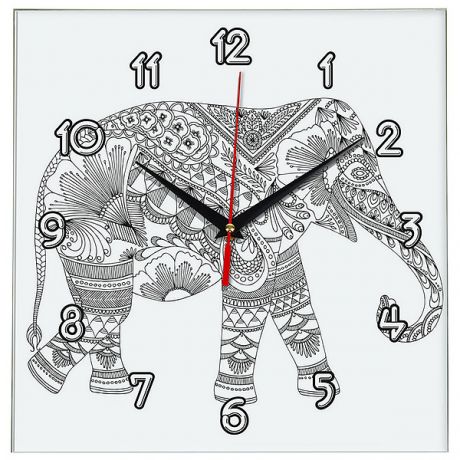 Часы раскраска Слон