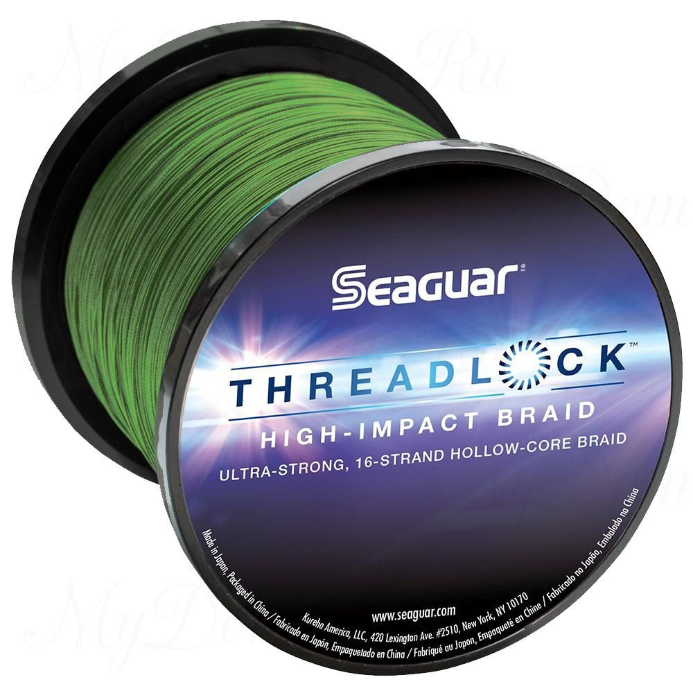 Шнур плетеный Seaguar Threadlock зеленый 0,370 м; 50 lb/22,7 кг; 600 ярдов/546 м.