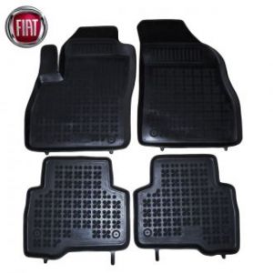 Коврики резиновые в салон автомобиля Fiat Fiorino черные Rezaw Plast (Польша) - 4 шт | Автоковрики из резины в машину Фиат Фиорино арт 201209