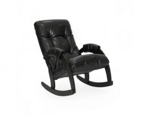 Кресло-качалка Модель 67 (венге/Vegas lite Black) Черный